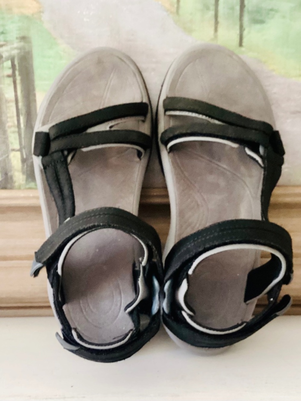 Teva Terra Fi Lite Leather Women Sandals US 9 UK 7 EU 40 Hiking Outdoor Comfy